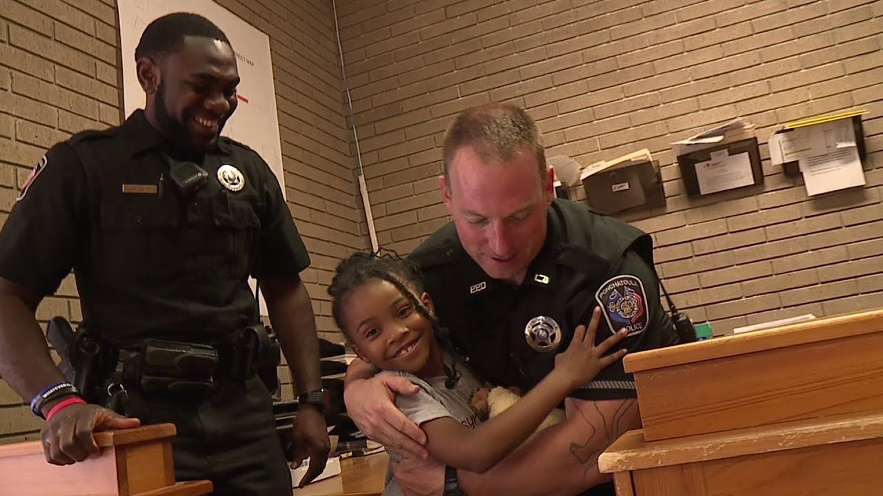 Seven-year-old wants to hug a cop in every state