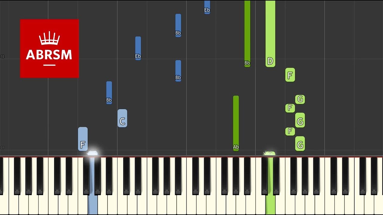 Film noir / ABRSM Piano Grade 5 2019 & 2020, C:3 / Synthesia Piano tutorial