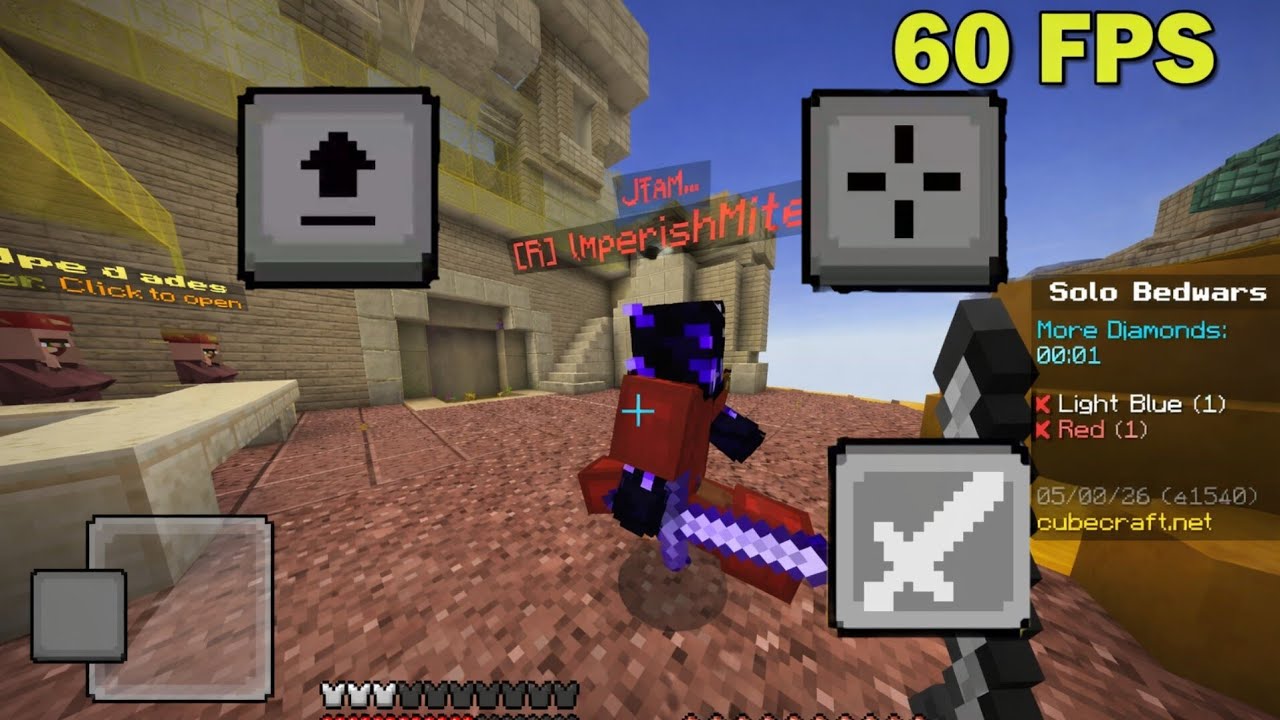 Minecraft Bedwars Intense Fight 🔥 | Smooth PvP Gameplay | 60 FPS