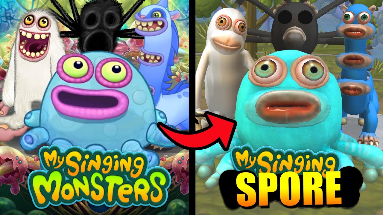 TODOS OS MONSTROS DO MY SINGING MONSTERS QUE FIZ NO SPORE
