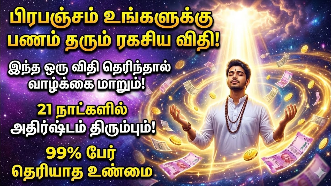 பிரபஞ்சம் உங்களுக்கு பணம் தரும் ரகசிய விதி! | 21 நாட்களில் அதிர்ஷ்டம் உங்கள் பக்கம்! 💰✨