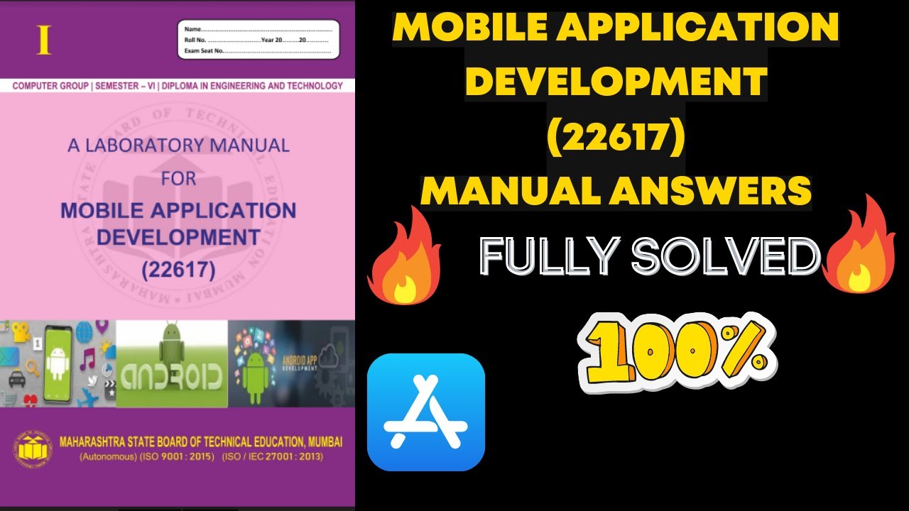 22617 Mobile Application Development Manual answers MAD| MAD solved lab manual | MSBTE
