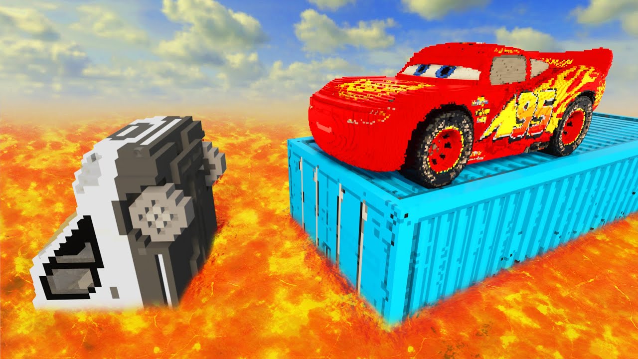Big & Small Cars vs Floor is Lava in Teardown