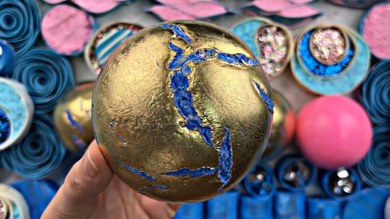 Crushing soap roses 🦋soap boxes with glitter and starch 🦋clay cracking