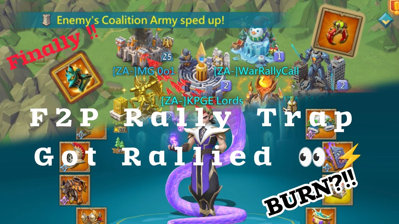 Lords Mobile | Finally F2P Rally Trap Got Rallied Gameplay 🤩 MG TRAP #lordsmobile #mgtrap 