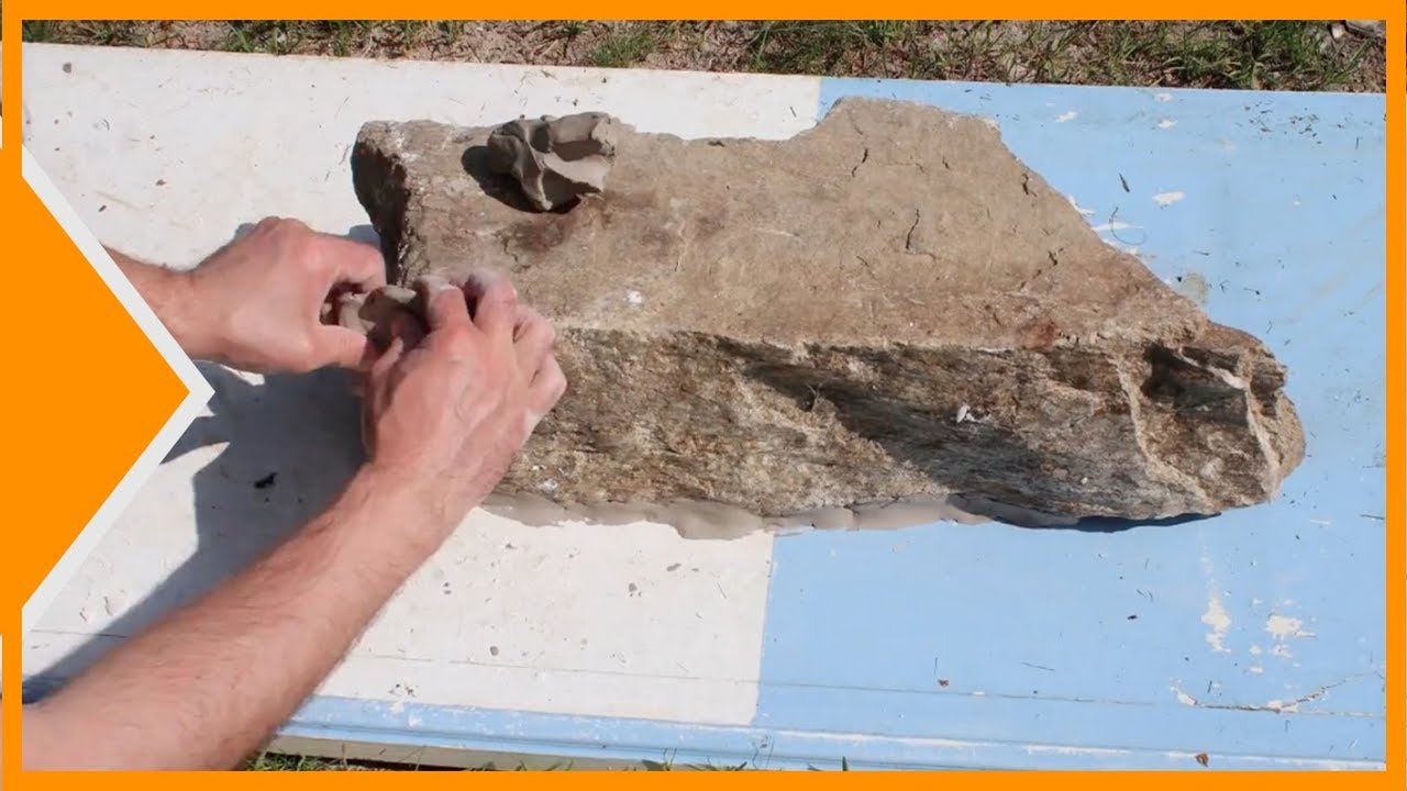 Mouler une pierre / Faire un tirage en mousse polyuréthane dans un moule en plâtre