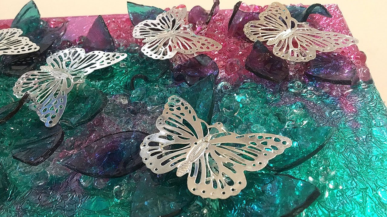 Inserting lights into your resin art