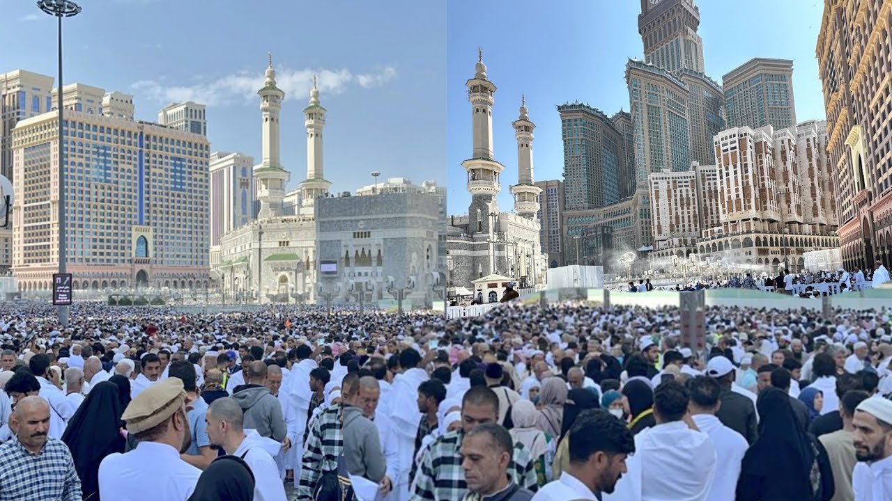 آخر جمعة من شهر رجب ونشاهد زحمة في شارع أجياد والمسجد الحرام