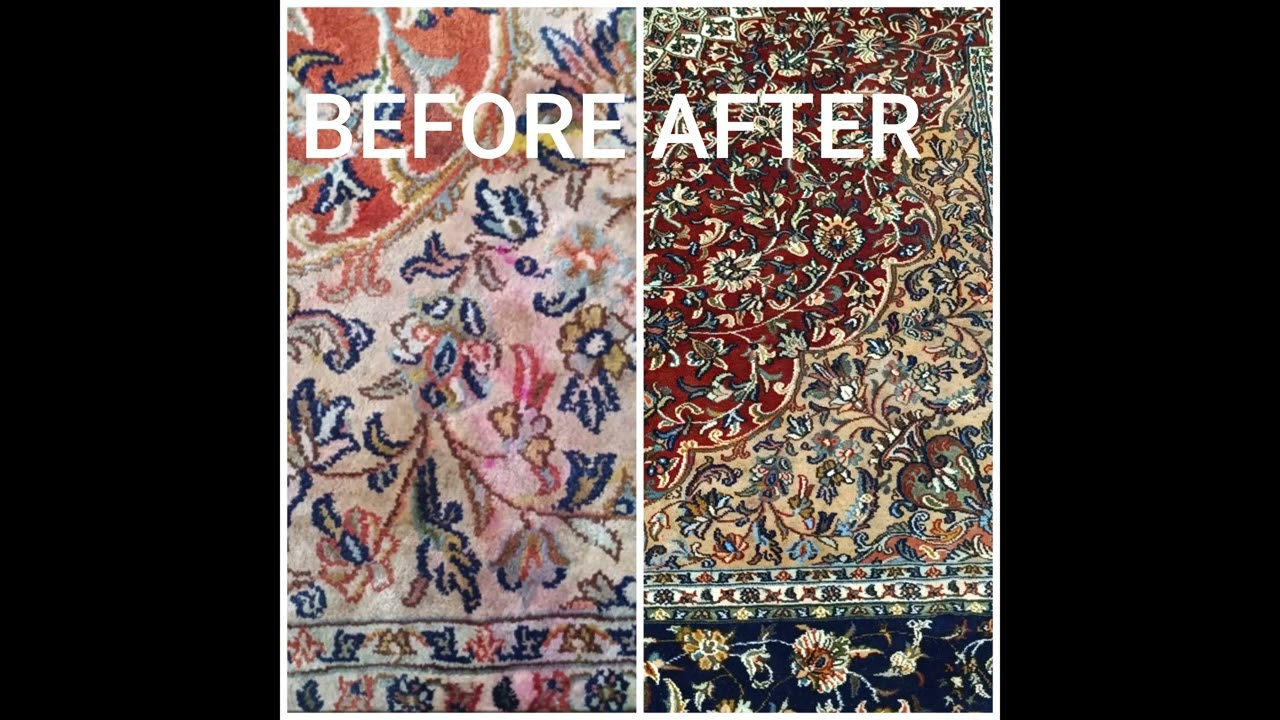 Kashmir Silk Carpet #Colourbleeding Fixed | We Restored with Our #HerbalWash Traditional Techniques