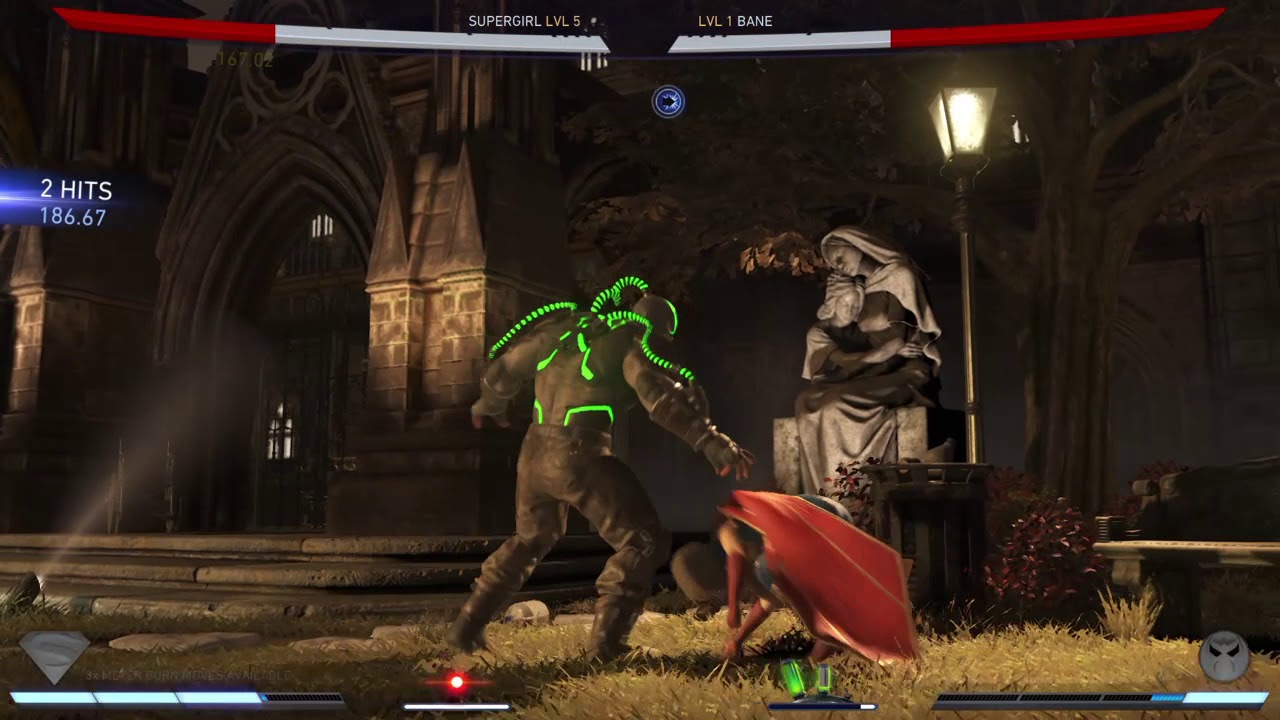 Injustice 2 Super Girl vs Bane