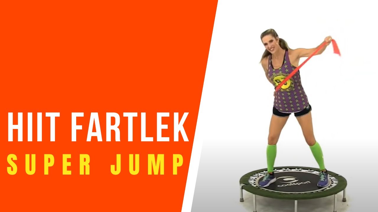 Jill Cooper's Rebounder Workout SuperJump HIIT Fartlek - 20 minute