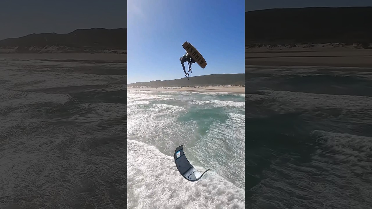 The most amazing drone shot of the lowest Megaloop 😳 #kiteboarding #kitesurfing #kitesurf #megaloop