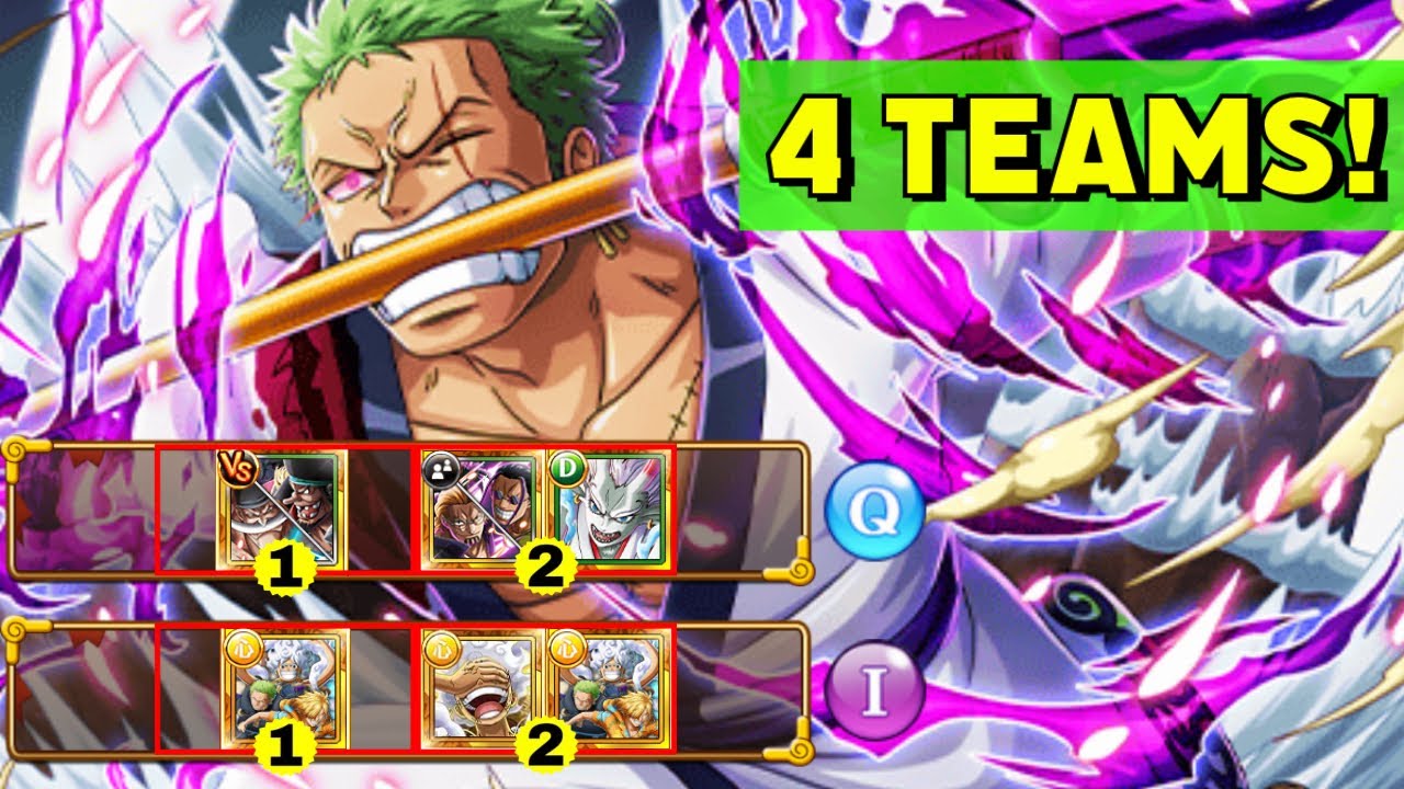 OPTC Kizuna VS Zorojuro - 4 Teams! [One Piece Treasure Cruise]