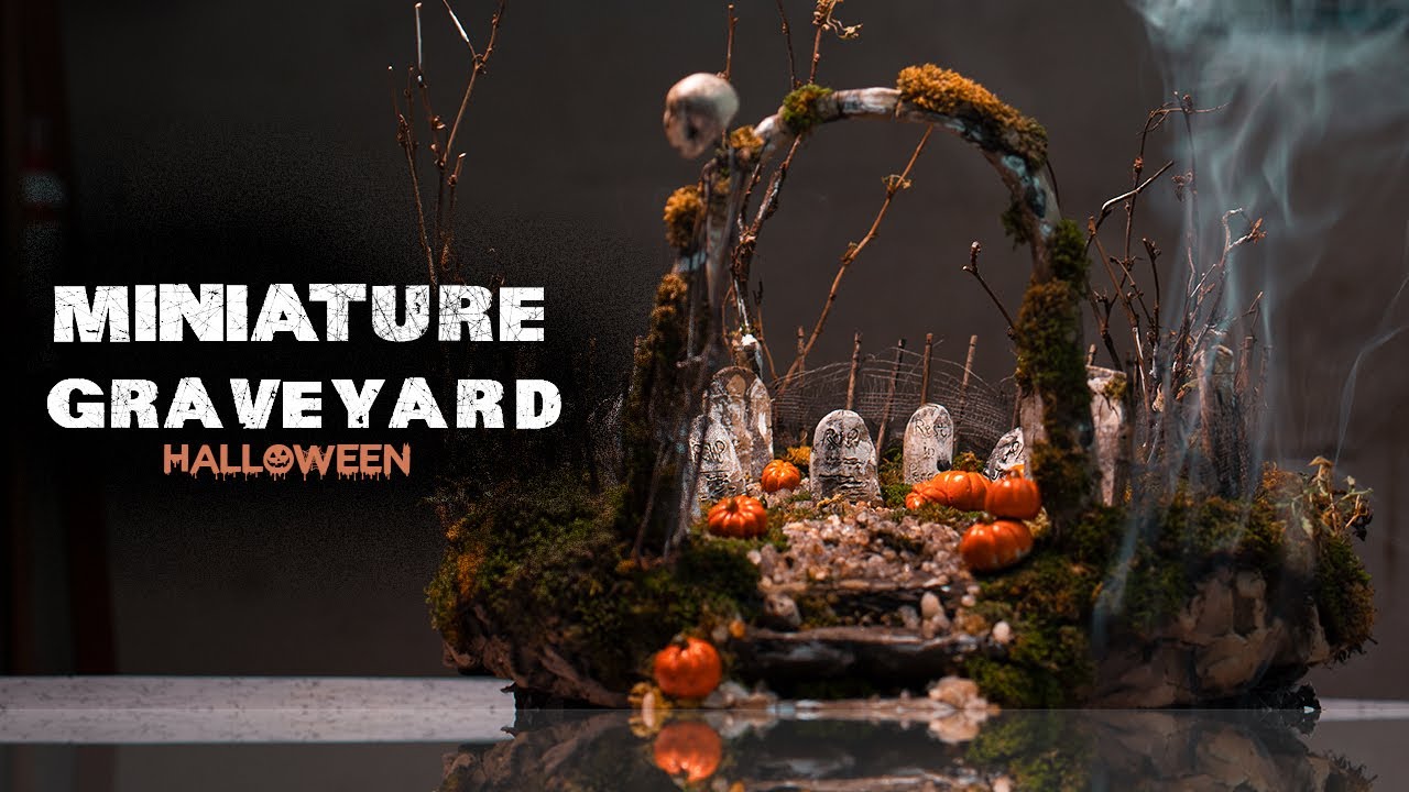 How To Make A Miniature Graveyard For Under $10  | DIY Halloween Crafts