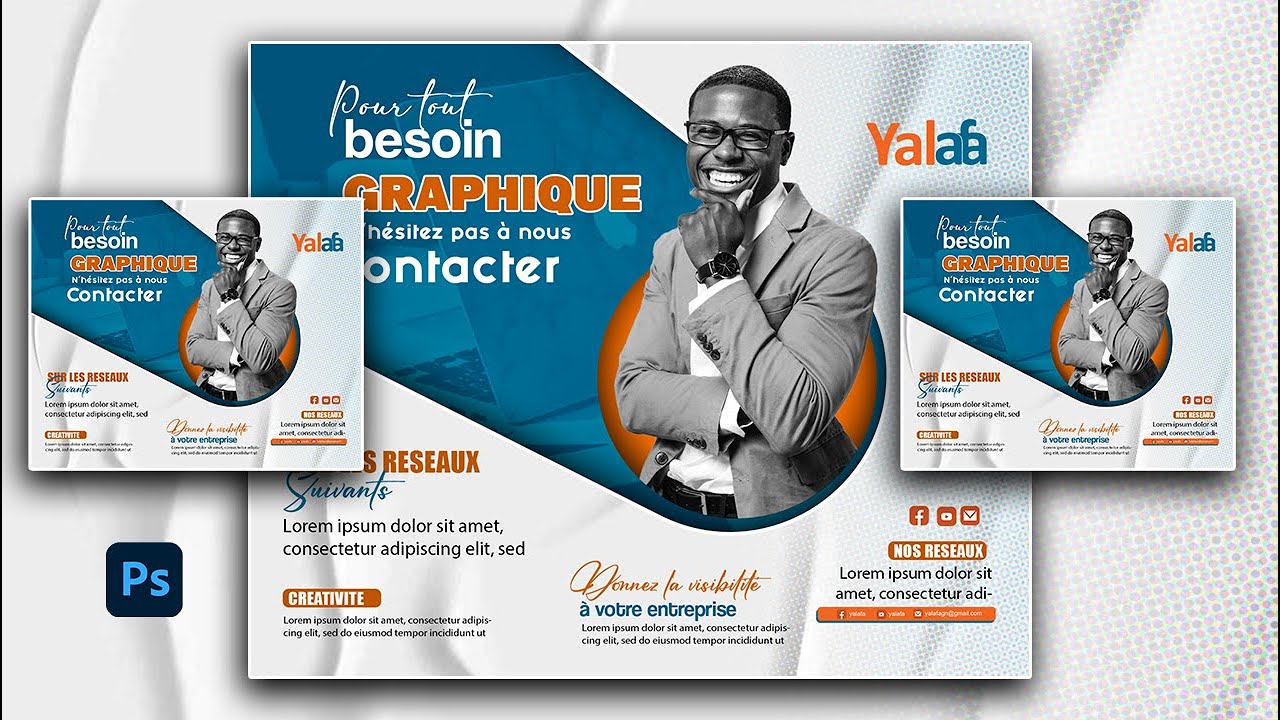 10 minutes pour concevoir une affiche simple et professionnelle |Photoshop Tutoriel|