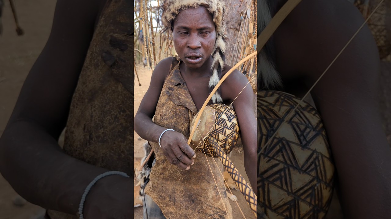 Hadzabe tribe playing beautiful songs 🎵🎼🎶