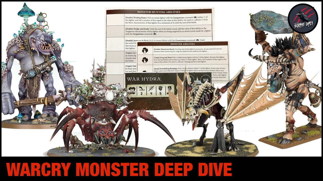 ALL THE WARCRY MONSTERS - How To Play Them, Rules, Fighter Cards & Abilities - Warhammer Warcry