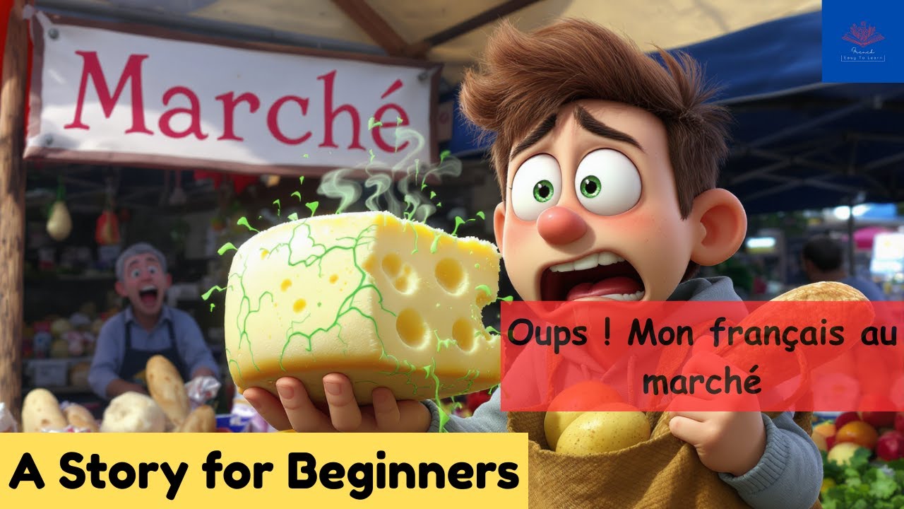 Funny French Story for Beginners | Oups ! Mon français au marché | Learn French Easy