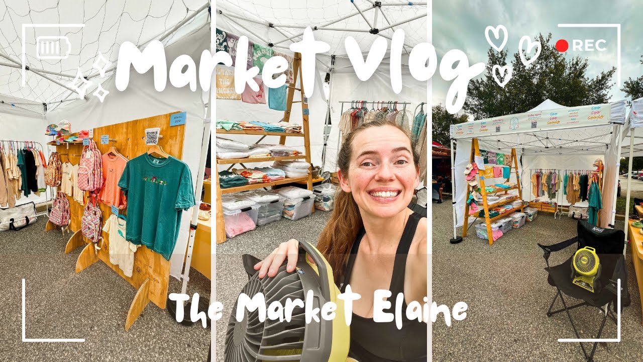 A RAINY DAY MARKET ELAINE | Craft Fair Vlog | Vendor Market Vlog | Studio Vlog #94