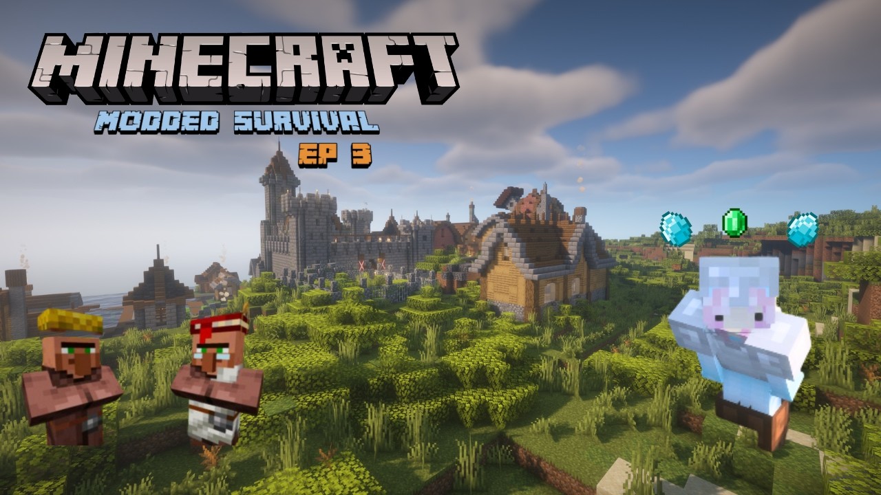 WE FOUND A CASTLE! - Modded Minecraft Let's Play | Episode 3