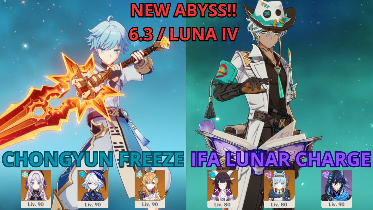 NEW ABYSS 6.3 / LUNA IV - Chongyun freeze & Ifa Lunar Charge with Columbina - Genshin Impact