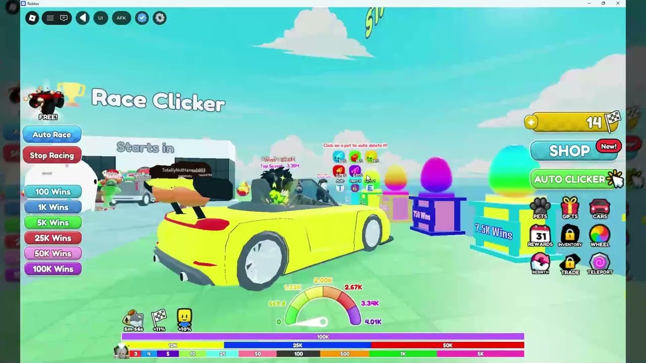 We Are Playing Race Clicker