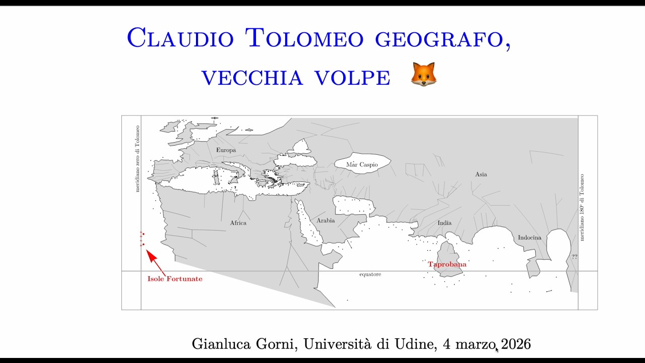 Claudio Tolomeo geografo, vecchia volpe