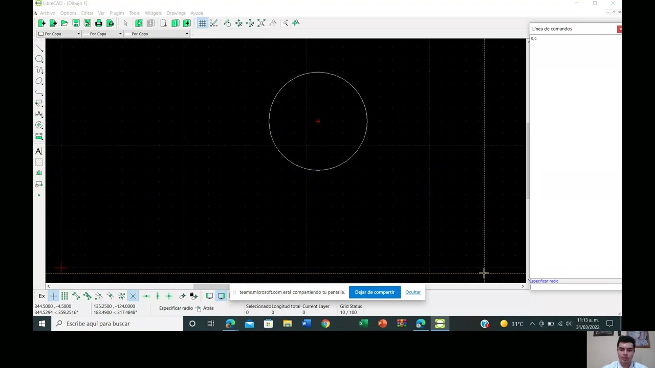 Herramienta dividir y círculo Librecad