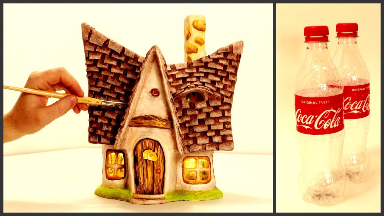 ❣DIY Little Fairy House Lamp Using Coke Plastic Bottles❣