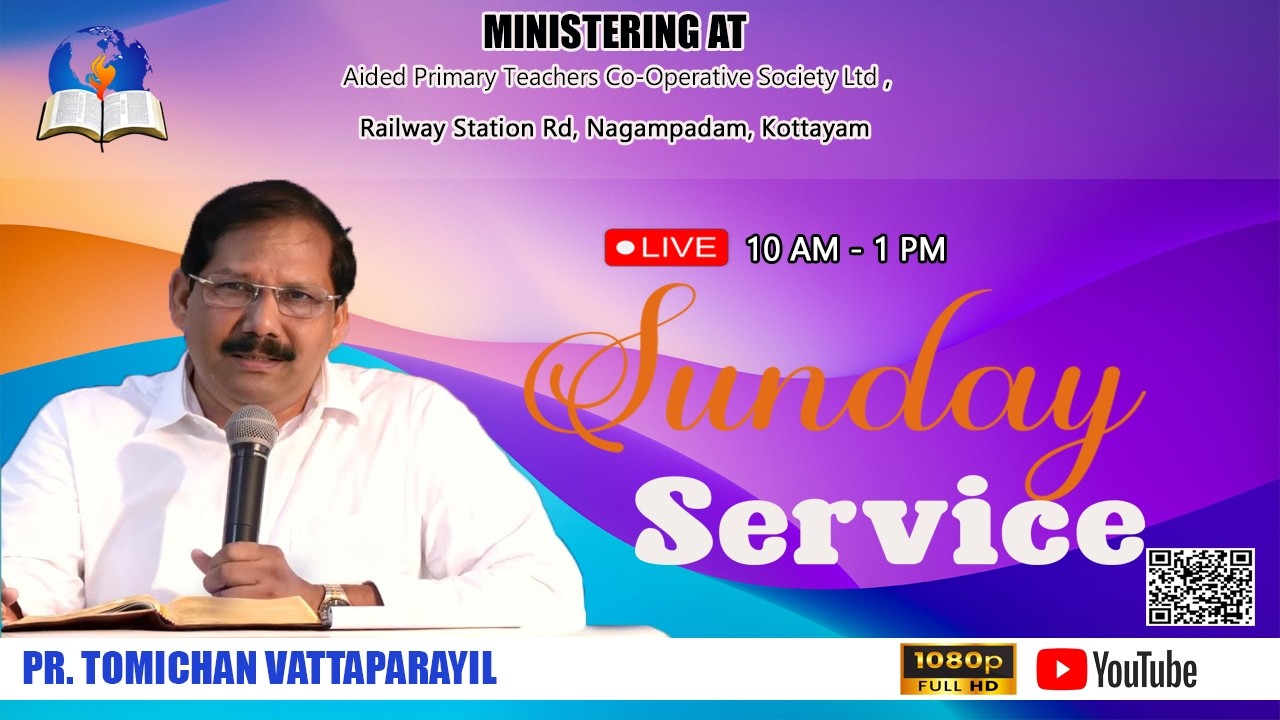 🔴Sunday Live | 15th March 2026 | Malayalam sermon | Online Worship | Pr. Tomichan Vattaparayil