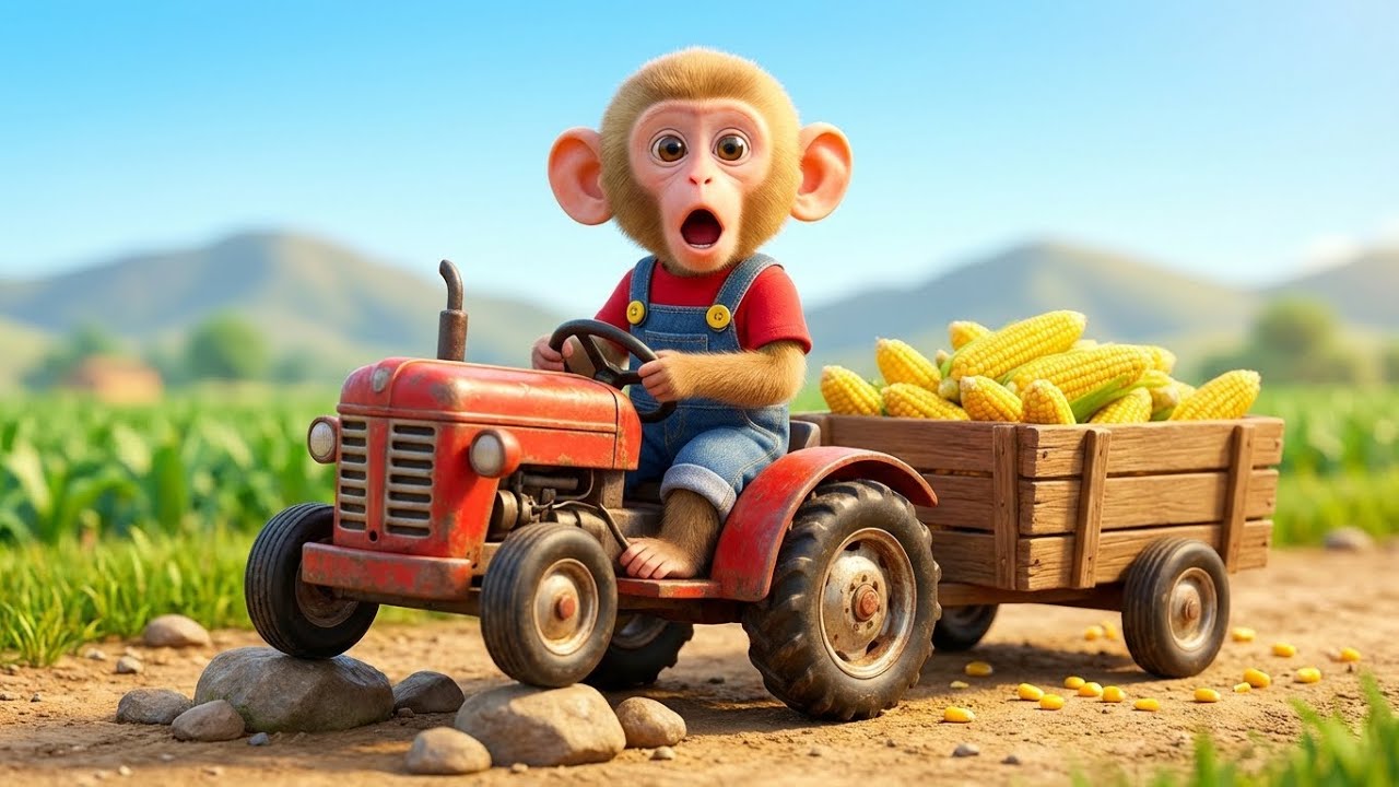 🌽🐒 Monkey NaNa’s Corn Harvest Turns Chaotic as Unexpected Problems Hit One After Another! 😱🔥