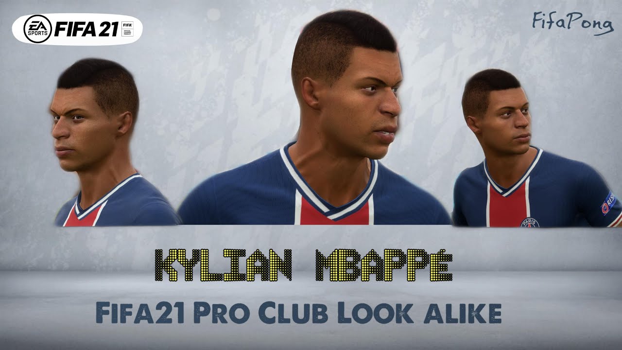 Fifa21 faces Virtual Pro club look alike Kylian Mbappe // PSG // France