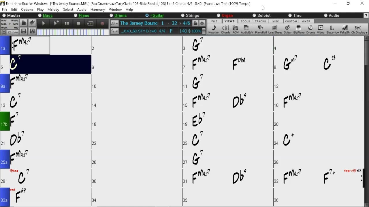 BACKING TRACK - THE JERSEY BOUNCE  (Bobby Plater, Tiny Bradshaw) (F) 140 BPM SWING
