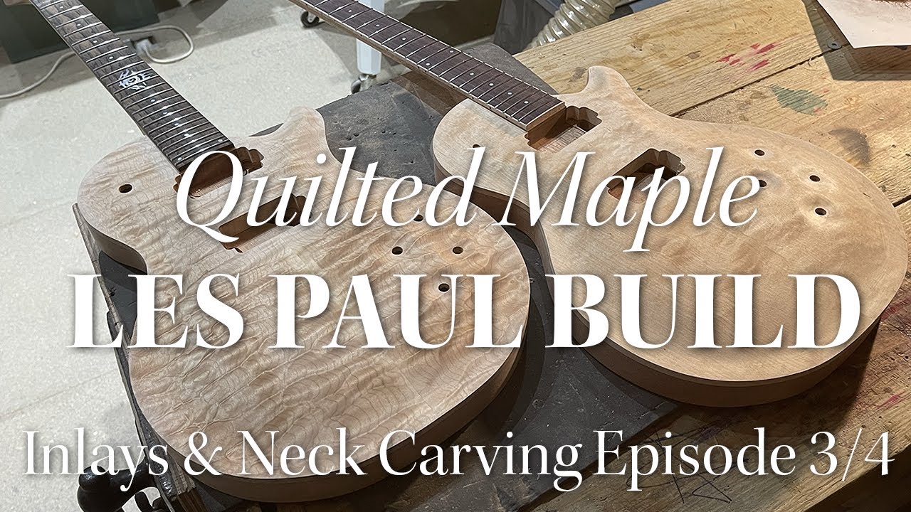 How to make a custom fretboard inlay | Quilted Maple LES PAUL build | Part 3 of 4