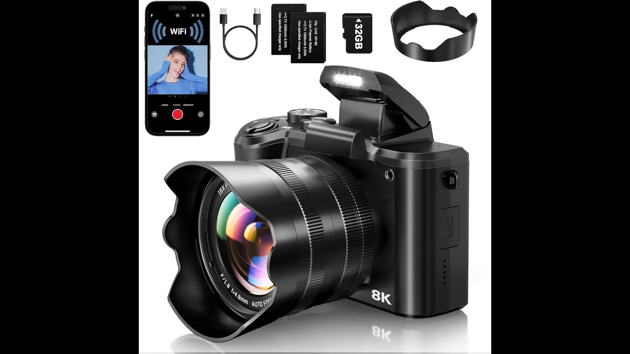 Review: XNSIAKXA 8K Digital Camera – 88MP, Dual-Lens & Autofocus for Vlogging!