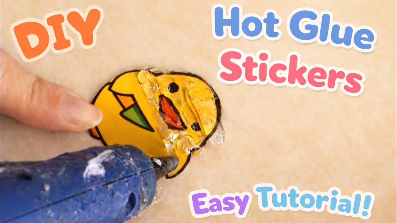 DIY Stickers with Hot Glue?! Easy & Satisfying Craft Tutorial#howto #diy #craft #art 