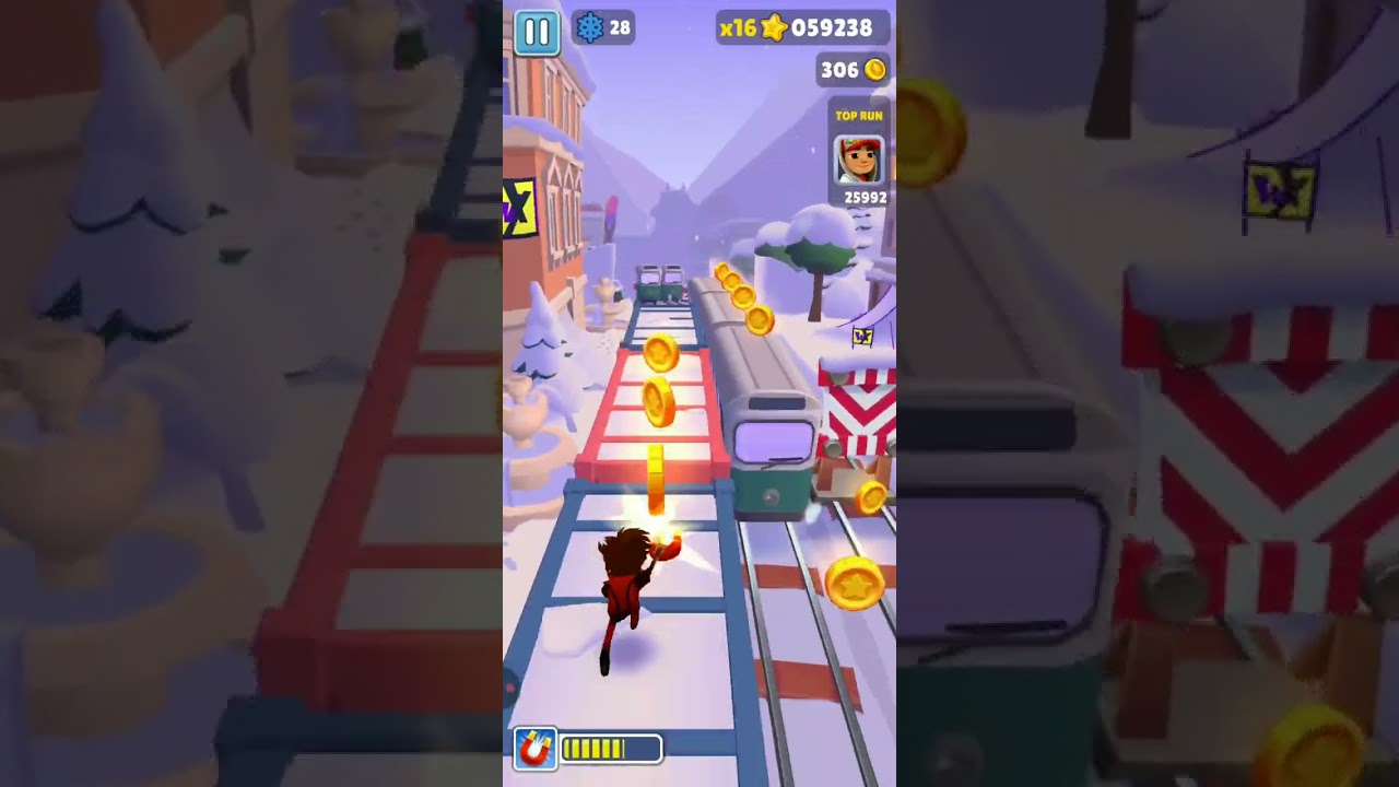Subway surfers game 🎮 is cold 🥶❄️