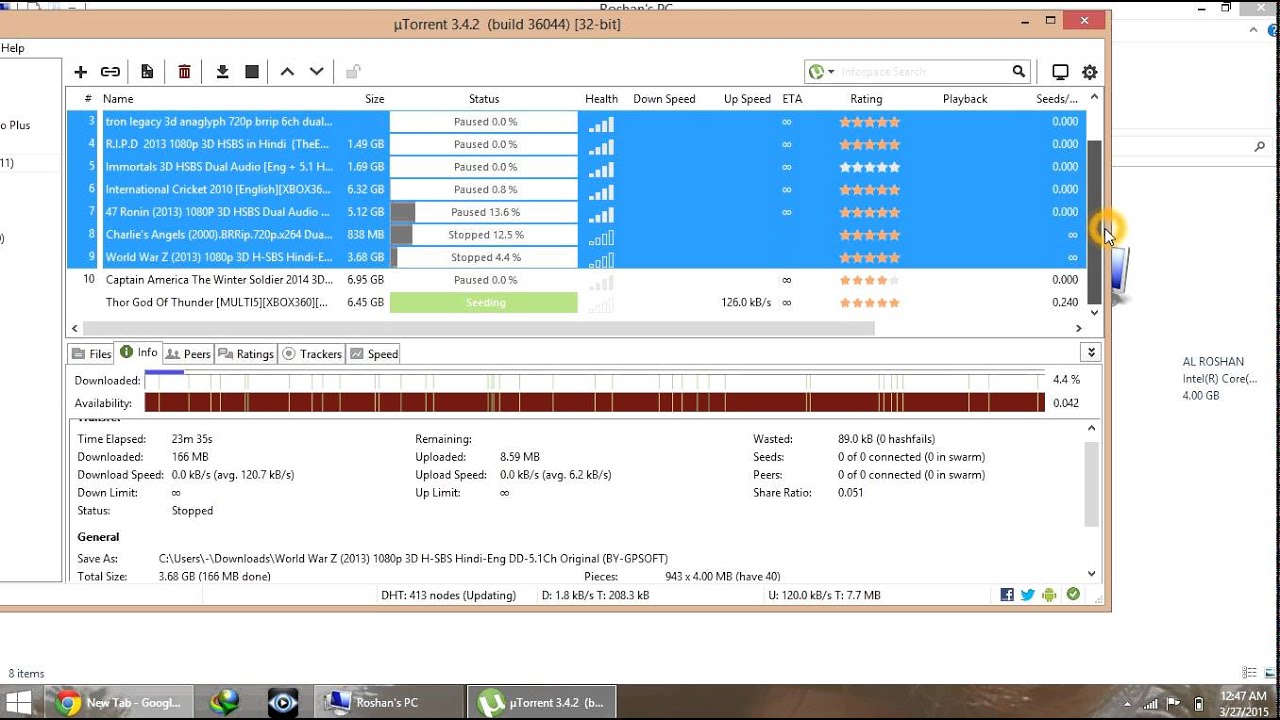 How Make Space In Pc Deleting Torrents