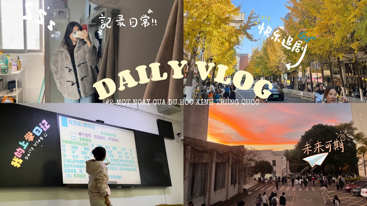 DU HỌC TRUNG QUỐC🇨🇳| Một Ngày Đi Học Của Mình | thứ hai đầu tuần mình có tận 8 tiết học 🌈✨🍂🏫📚🍀🇨🇳🔆 