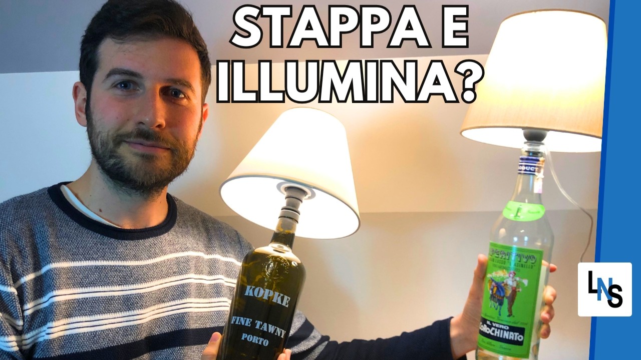 Non Buttarla! Crea una LAMPADA BOTTIGLIA FAI DA TE con Stappa e Illumina