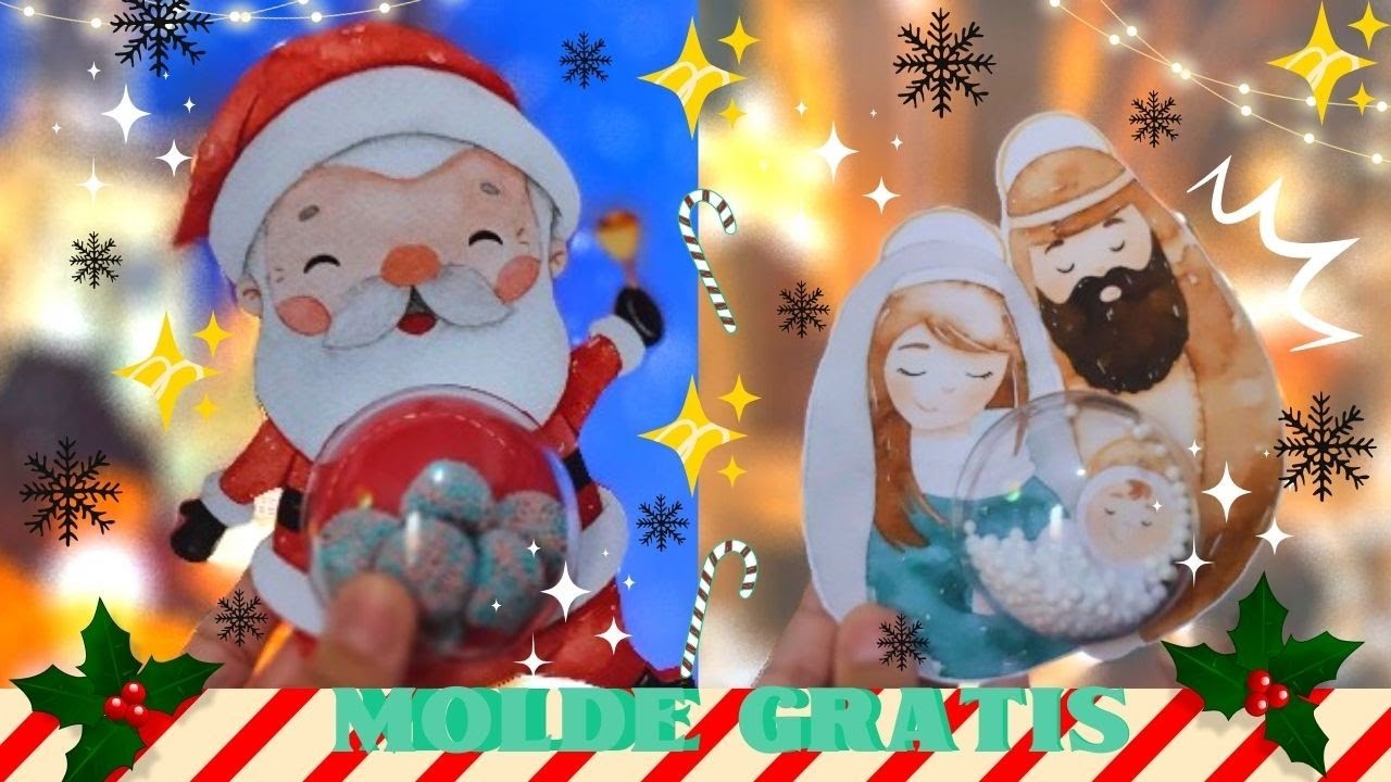 MOLDE GRÁTIS | Card de natal com bola acrílica !