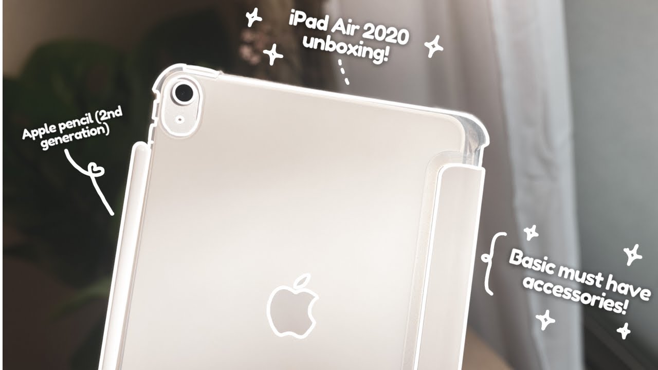✨ iPad Air 4 Silver 2020 Unboxing + Apple Pencil 2 ☁️