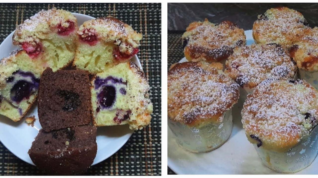 جبت ليك وصفة كاب كيك🧁 من ألذ ما يكون😋✨ بالتوت الأزرق🫐🍓Blueberry & Raspberry