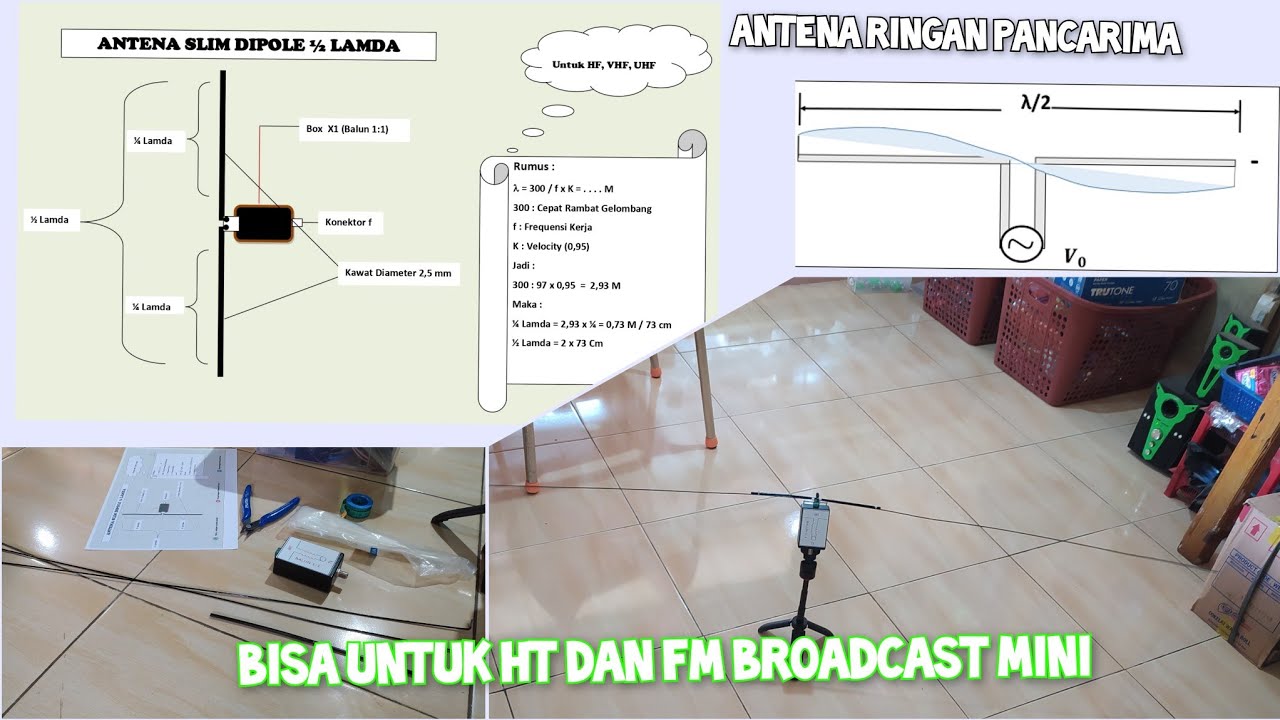 Wajib Di Coba !!!! Cara membuat antena Slim Dipole pancarima untuk FM dan HT