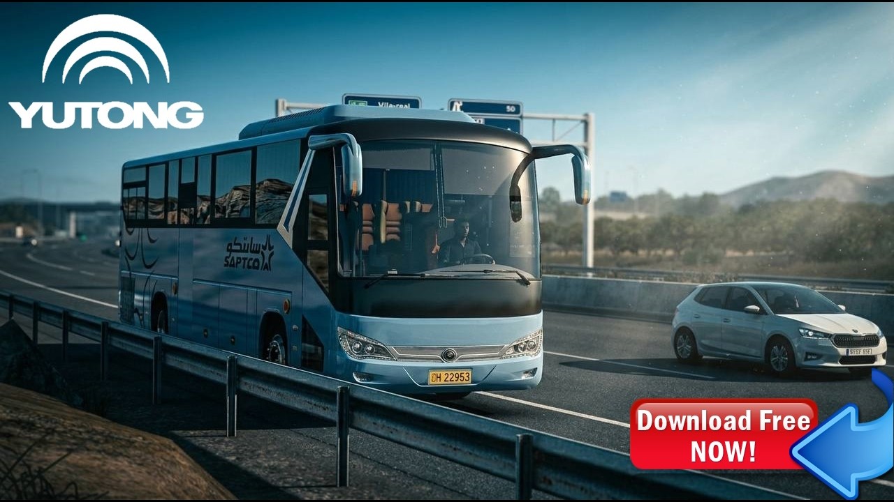 Yutong ZK6119H5Y Bus Mod Review + Saptaco Skin + Addon | ETS2 1.58 Free Download