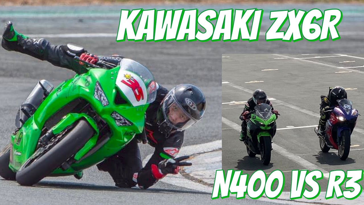 KAWASAKI ZX6R TRACK TEST RIDE | NINJA 400 VS R3 WITH CLYDE RELATIVO