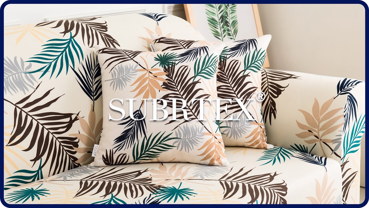 Leaf Printed Square Throw Pillow Covers | Subrtex