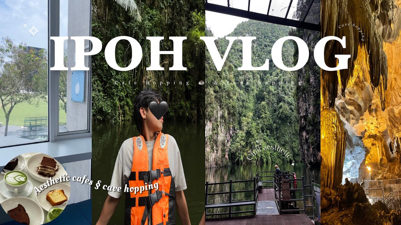 Ipoh travel Vlog 🇲🇾: Day trip itinerary | cafe hopping, Mirror Lake & Caves