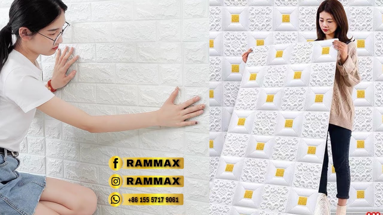 How to install   3D Foam Wall Stickers ملصقات الجدران