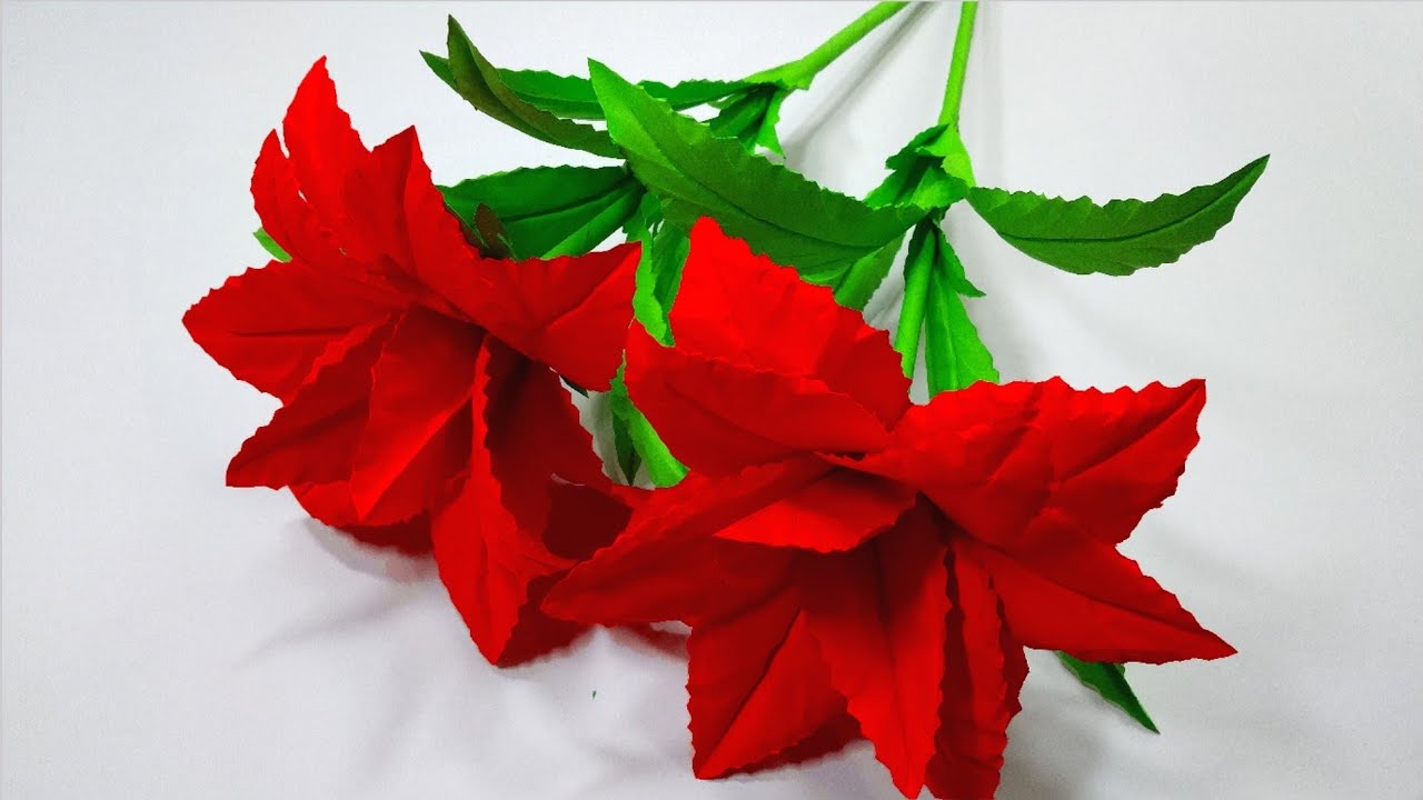 how to make beautiful paper flowers /beautiful flower making idea / kadadasi mal nirmana /a4 nirmana